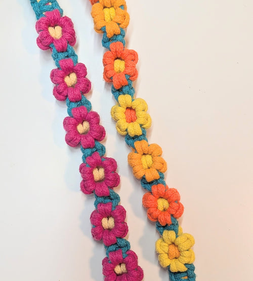 Flower Braided Dog Leash
