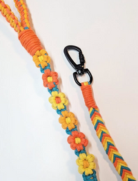 Flower Braided Dog Leash