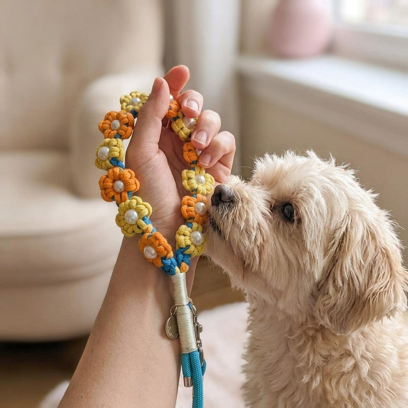The Pearl & Blossom Dog Leash - Summer Sun