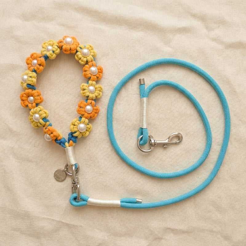 The Pearl & Blossom Dog Leash - Summer Sun